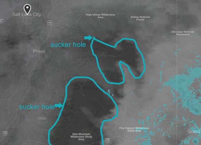 Sucker holes in the clouds. 