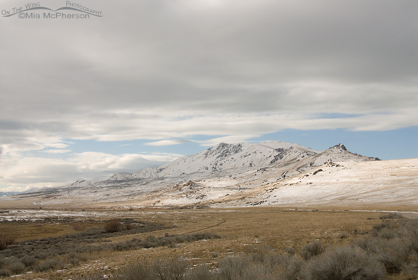 Antelope Island State Park with snow
