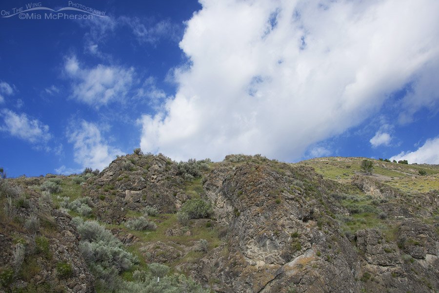 View of the clouds above the Promontory Mountain Range