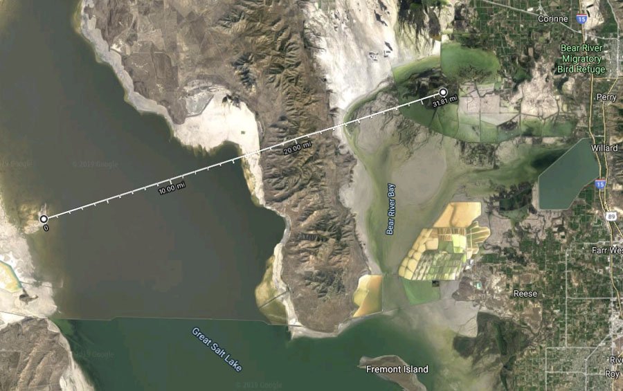 Bear River MBR to Gunnison Island map