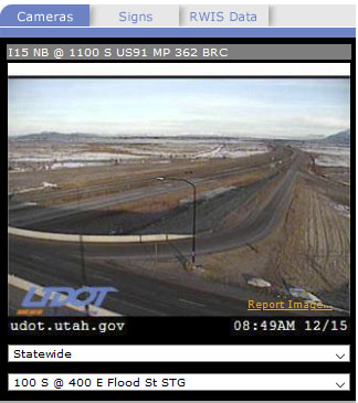 Traffic cam - Northern Utah - 8:49 a.m.