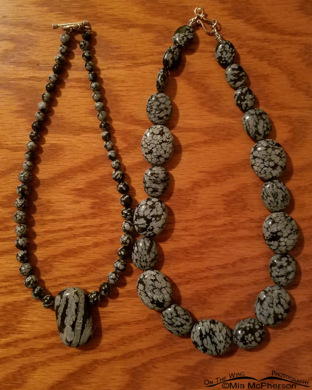 Snowflake Obsidian necklaces