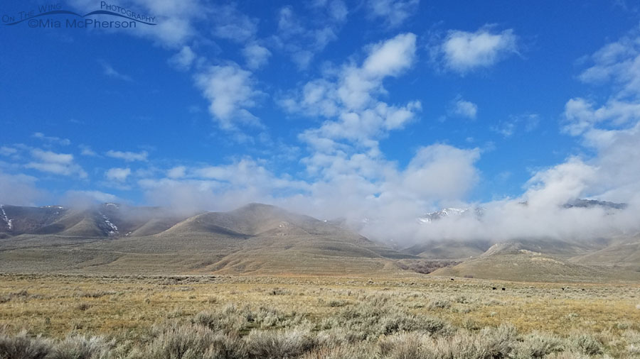 Clouds gathering over the mountains in northern Utah