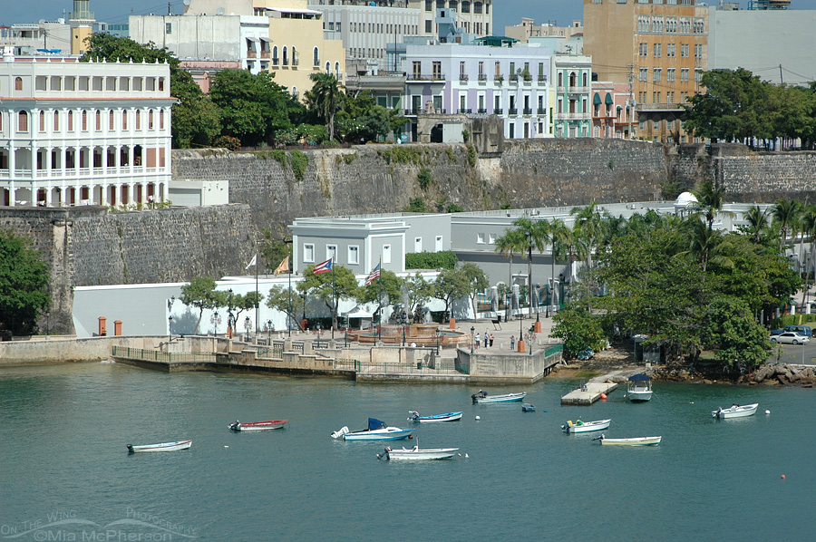 Old San Juan, Puerto Rico and boats, San Juan, Puerto Rico, U.S. Territory