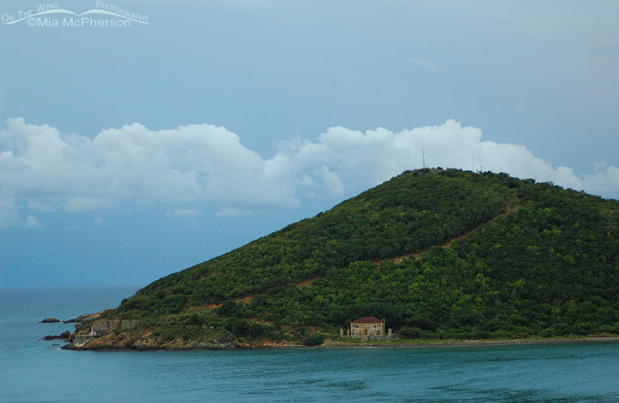 Early morning view of an old building at St Thomas, Charlotte Amalie, St Thomas, U.S. Virgin Islands