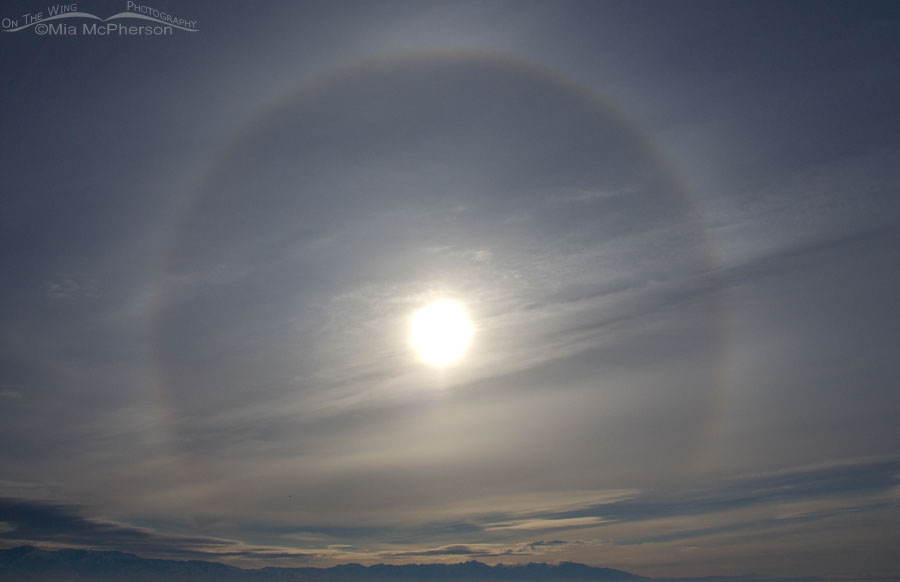 Sun Dog on February 5, 2014. Seen From Antelope Island State Park