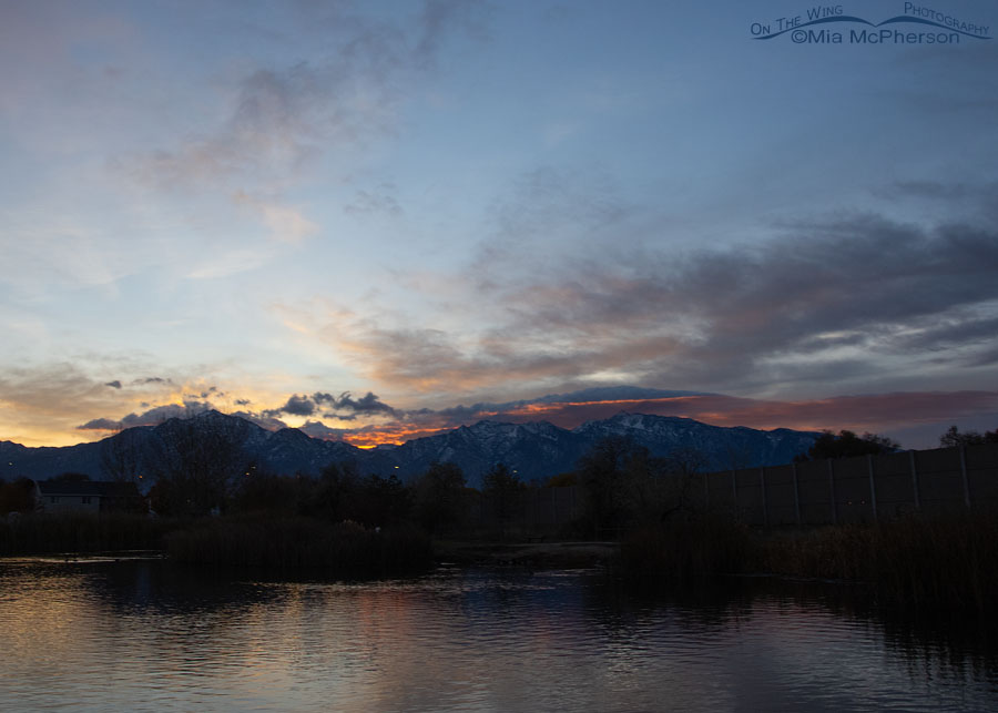 Sunrise over the Wasatch Mountains on November 15, 2023, Salt Lake County, Utah
