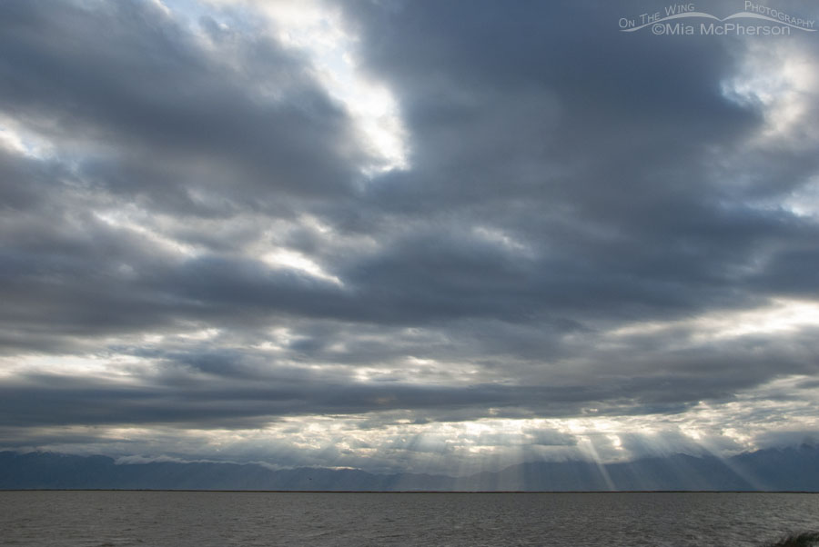 Bear River MBR under cloudy skies, Box Elder County, Utah