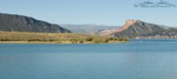 View from the Antelope Flat campsite of Flaming Gorge National Recreation Area. Looking out over the cool, blue waters of the Flaming Gorge Reservoir. View from the Antelope Flat campsite of Flaming Gorge National Recreation Area. Looking out over the cool, blue waters of the Flaming Gorge Reservoir.