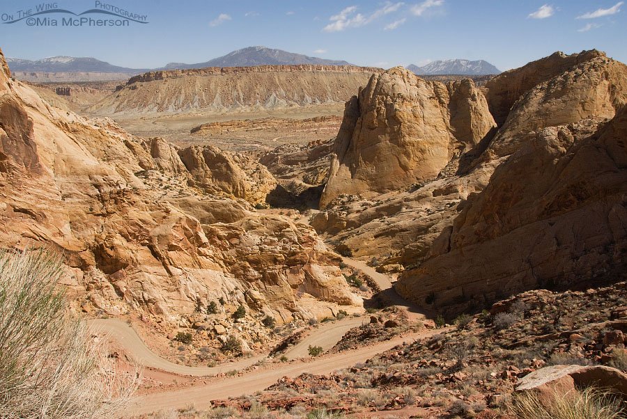 Burr Trail switchbacks, March 2014, Burr Trail, Garfield County, Utah