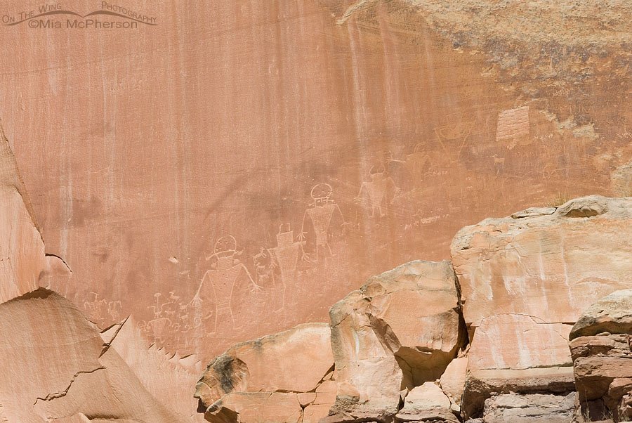 Capitol Reef Anthropomorphs Petroglyphs, Wayne County, Utah