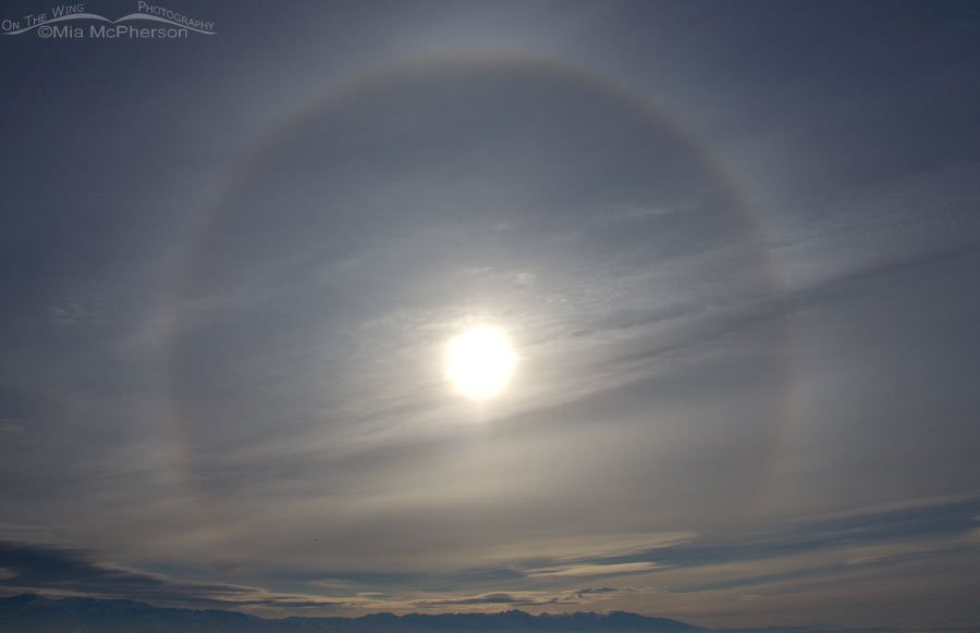 Sun Dog on February 5, 2014. Seen From Antelope Island State Park, Davis County, Utah
