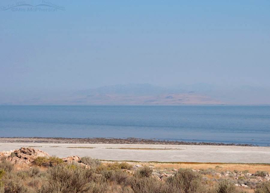 Smokey skies near Ladyfinger Point at 65mm, August 21, 2016, Location: Antelope Island State Park, Davis County, Utah