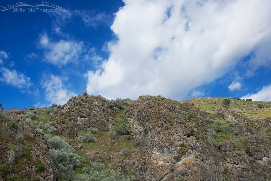 View of the clouds above the Promontory Mountain Range, Box Elder County, Utah