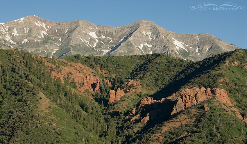 Mount Nebo view in central Utah, Mount Nebo Scenic Byway, Juab County or Utah County