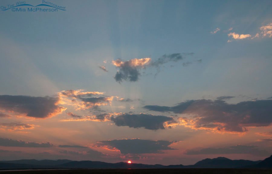 Sunrise and Crepuscular Rays at Red Rock Lakes National Wildlife Refuge, Centennial Valley, Beaverhead County, Montana