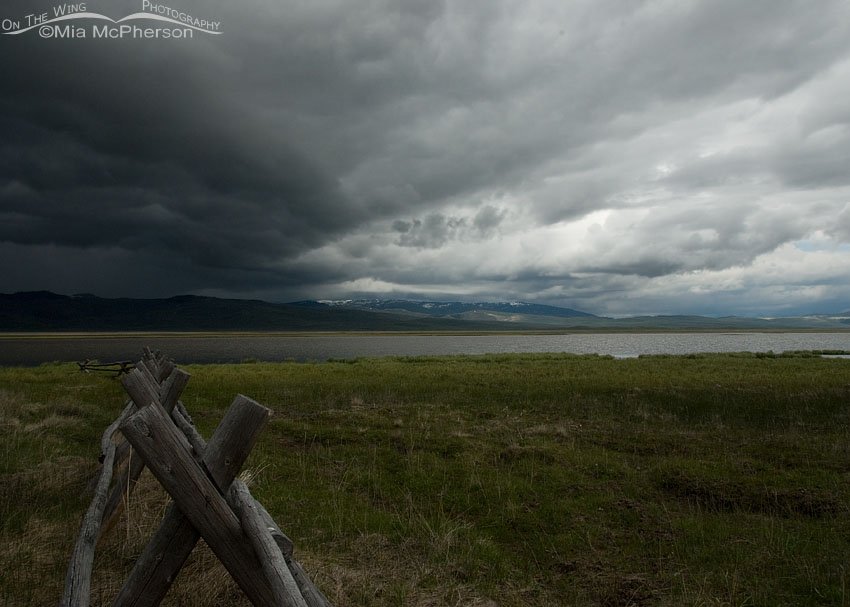 Stormy sky over the Lower Lake of Red Rock Lakes National Wildlife Refuge, Beaverhead County, Montana