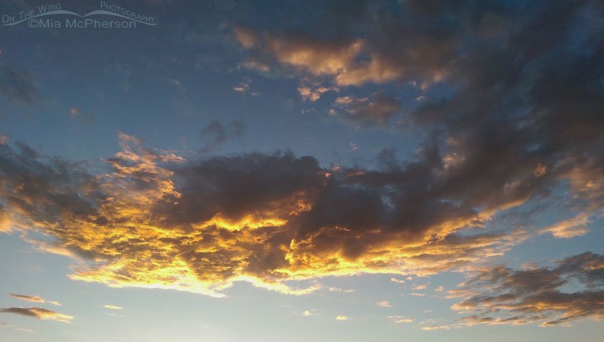 Setting sun on the clouds over Gunlock State Park I, Washington County, Utah
